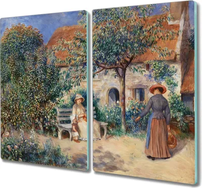 Produktbild von Coloray Hackbrett Küchenbrett Kochplattenabdeckung Schneidebrett Herdabdeckplatte 2x30x52 cm - Baumhäuser Frauen