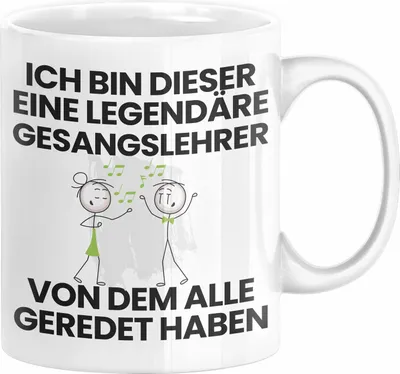 Produktbild von Gesangslehrer Geschenk Tasse Lustige Geschenkidee Geburtstag für Gesangslehrer Ich Bin Dieser Legendäre Gesangslehrer Von Dem Alle Geredet Haben Kaffee-Becher (Weiß)