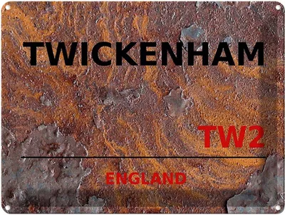 Produktbild von vianmo Blechschild 30x40 cm England Twickenham TW2