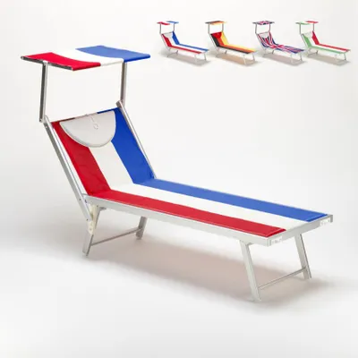 Produktbild von Santorini Europe Edition Sonnenliege Meer Strand Professionell aus Aluminium - Frankreich