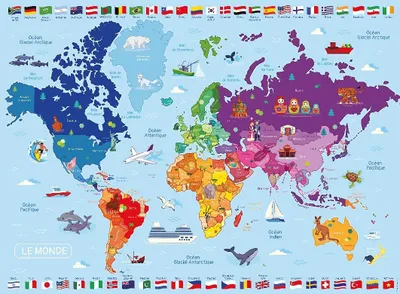 Obrázok produktu pre Nathan Puzzle Mapa sveta - 250 XXL dielikov Vzdelávacia hračka