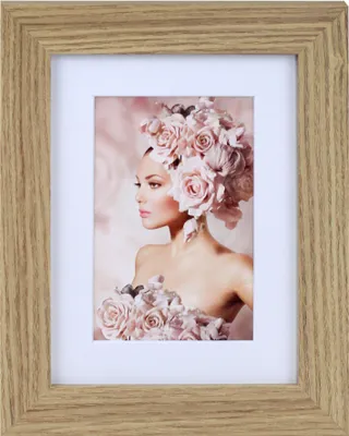 Produktbild von Bilderrahmen Holz Rahmen Plexi Acryl Collage Wanddeko Poster quadratisch S215 - Farbe: Natur | Format: 15x20