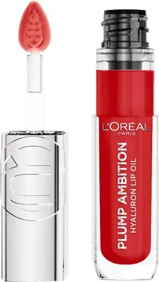 Produktbild von L´Oréal Paris Plump Ambition Hyaluron Lip Oil Lippenöl mit Hyaluronsäure 380 Rouge In Love 5 ml
