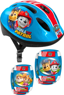 Image de Set de protection pour enfants, casque réglable, genouillères et protège-bras, multicolore, 3-6 ans, Paw Patrol