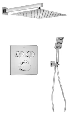 Zdjęcie produktu dla Zestaw prysznicowy Sapho Smart Select z termostatem podtynkowym, 2-drogowy, wylewka, chrom