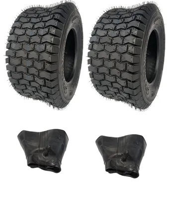 Produktbild von 2x Schlauch + 2x 15x6.00-6 LG01 15x6-6 Reifen für Rasentraktor Aufsitzmäher Schneeräumer Landwirtschaftliche Maschinen Rasenreifen Rasenmäherreifen 15 x 6.00 – 6 15 x 6 - 6 Reifenmantel Rasenreifen
