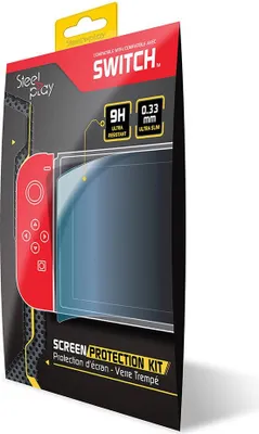 Produktbild von Steelplay JVASWI00008, Displayschutz, Nintendo Switch, Transparent, Gehärtetes Glas, Schlagfest, Kratzresistent, Klare Bildschirmschutzfolie
