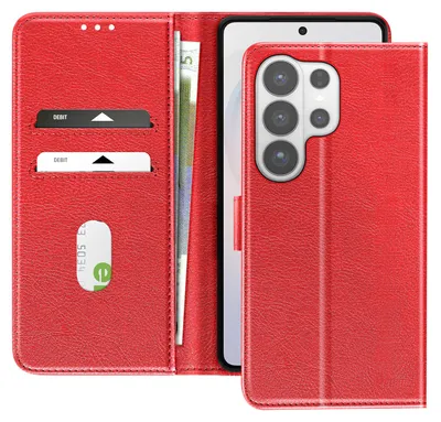 Obrázek produktu pro Avizar, pouzdro typu Chesterfield s funkcí stojánku pro Galaxy S26 Ultra, červené