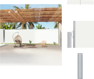Obrázok produktu pre vidaXL Bočná rozťahovacia markíza krémová 220x1200 cm - Slnečníky