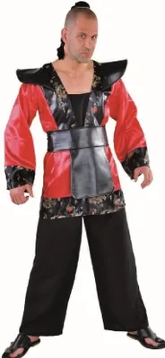 Produktbild von M214274-S-A rot-schwarz Herren Schwertkämpfer Kostüm Anzug Gr.S=48
