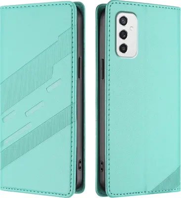 Produktbild von Hülle für Samsung Galaxy M52 5G, Kunstleder Brieftaschen Handyhülle mit Kartenfach und Standfunktion Türkis