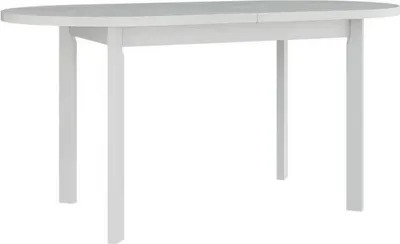 Obrázok produktu pre Rozkladací oválny jedálenský stôl 160x80 cm BANGS 9 - biely