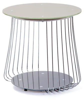 Productafbeelding van Inter Link salontafel Rivoli, rund, 50 cm, met glazen blad in grijze tint