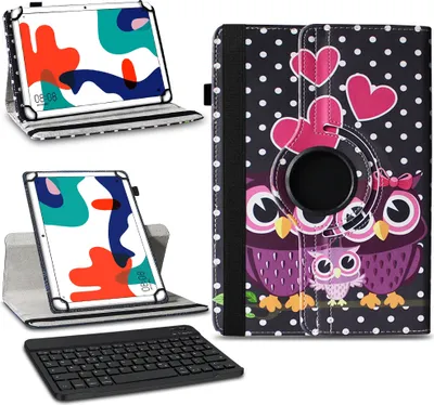 Produktbild von Tablet Tasche Hülle Huawei MatePad T10 9.7 Schutzhülle Bluetooth Tastatur QWERTZFarben:Motiv 4