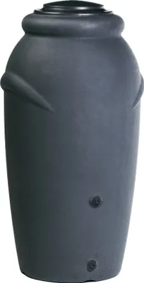 Produktbild von Regentonne 210l Anthrazit inkl. Blumentopf Aufsatz Regenfass Wassertank