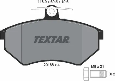 Zdjęcie produktu dla Klocki Hamulcowe Vw Przód Golf/Passat