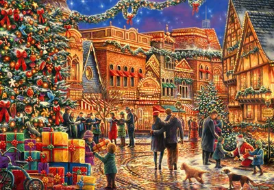 Obrázok produktu pre Bluebird Puzzle Weihnachts-Puzzle Vianoce na námestí - 1000 dielikov