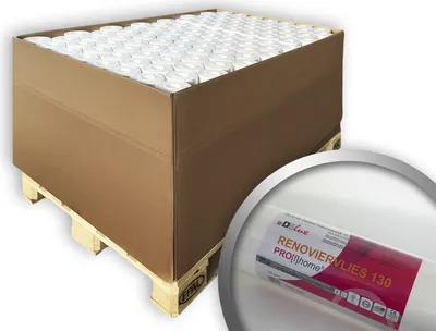 Produktbild von Renoviervlies PROFHOME 130 g Malervlies Anstrichvlies weiß 1 Pal 1800 qm 96 Rol