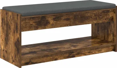 Zdjęcie produktu dla Ławka w przedpokoju z poduszką Dąb Wędzony 103 x 38 x 45 cm