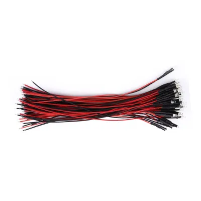 Imagen del producto de 50 unidades, con cableado preinstalado, 9-12V DC, de color transparente, diodos LED emisores de luz