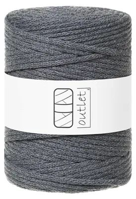 Produktbild von Dunkelgrau Flechtkordel 5mm 100m OUTLET