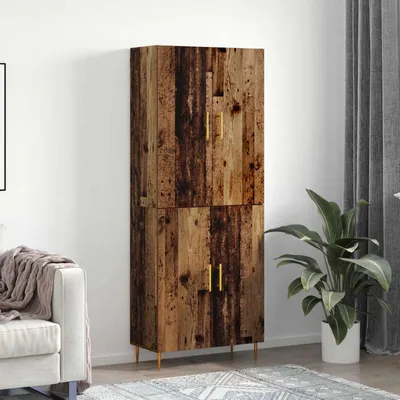 Obrázek produktu pro vidaXL Highboard old wood 69,5 x 34 x 180 cm materiál na bázi dřeva