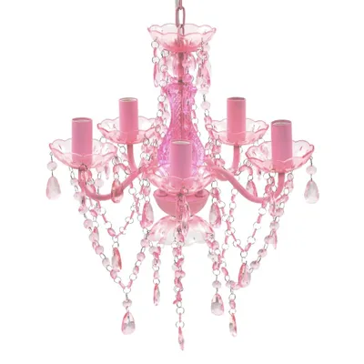 Produktbild von Kronleuchter 5 Glühbirnen Rosa