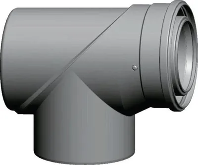 Zdjęcie produktu dla Wolf Revisions-T-Stück DN110/160 90Gr für Luft-/Abgasrohr, weiß, steckbar