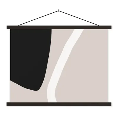 Produktbild von MuchoWow® Textilposter Pastell - Minimalismus - Formen 40x30 cm mit schwarzem Rahmen - Dekorationen