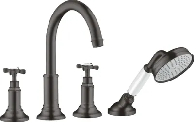 Produktbild von 4-Loch Wannenrandarmatur AXOR MONTREUX DN 15 brushed black chrome brushed black chrome