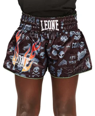 Immagine prodotto di Leone1947 Pantaloncini stile Montezuma per Kickboxing e Muay Thai Nero M Uomo Nero M