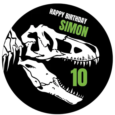Produktbild von Tortenaufleger essbar individuell Geburtstag 20cm Fondant Dino Dinosaurier