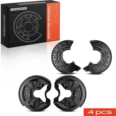 Obrázek produktu pro Frankberg 4x kotevní deska brzdového kotouče vpředu a vzadu pro Audi A3 8P VW Golf 5K1 Seat Leon 1P1