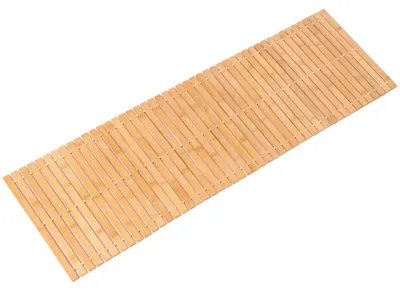 Immagine prodotto di Tappetino da bagno in bambù, 46x112 cm, impermeabile e antiscivolo, ideale per il bagno