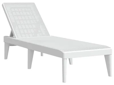 Obrázek produktu pro Lehátko s nastavitelnou výškou, 4 polohy - 186x60x29 cm - Polypropylen, bílá barva