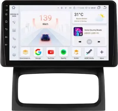Zdjęcie produktu dla Radio samochodowe z Bluetooth i CarPlay do Renault Clio 2 (2000–2012) – kompatybilne z Apple i Android – system stereo – system nawigacyjny – 6 GB pamięci RAM, 64 GB pamięci