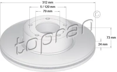 Produktbild von 2x TOPRAN Bremsscheibe 501 712 vorne für BMW 3 Touring (E91) 3 Limousine (E90)