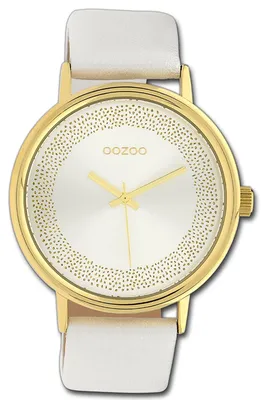 Productafbeelding van Oozoo dameshorloge, model C10089, blauw, met leren band, quartz uurwerk, analoog. Artikelnummer: D3UOC10095