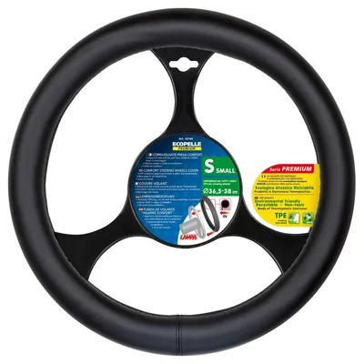 Produktbild von TPE Lenkradbezug in Schwarz aus Skeentex-Kunstleder