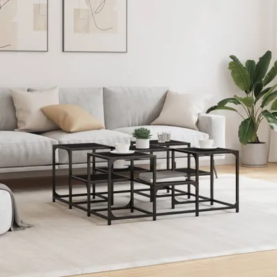 Produktbild von "Winterschlussverkauf "Couchtisch - CLORIS - Wohnzimmertisch - Robust und langlebig - Schwarz 91x91x40 cm Holzwerkstoff - NeuMöbel6349298