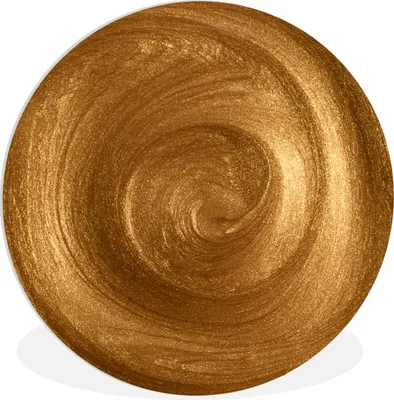 Produktbild von MuchoWow® Rundes Wandbild - Runde Bilder Ein Wirbel in goldener Farbe Ø 60 cm Kreis Wanddekoration Kunststoff - Wandkreis - Wandschmuck - Wand Kreis - Das Schlafzimmer - Die Bilder - Wandmalerei - Kunst für das Haus - das Plastik