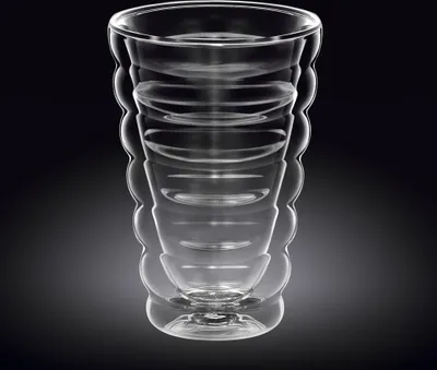 Produktbild von Wilmax Doppelwandiger Thermoglas Becher 400 ml Transparent WL-888418/A