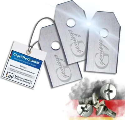 Produktbild von Messer kompatibel mit Yardcare Mähroboter Klingen - LongLife Edelstahl - bruchsicher [DIN EN 50636 ] von Genisys, Stück:30