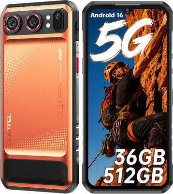 Produktbild von OUKITEL WP68 Air 5G Outdoor Handy 36GB+512GB 8000mAh/45W Outdoor Camping Smartphone Ohne Vertrag 6,88'' 120 Hz Android 16 Nachtsichtkamera,NFC,Orange