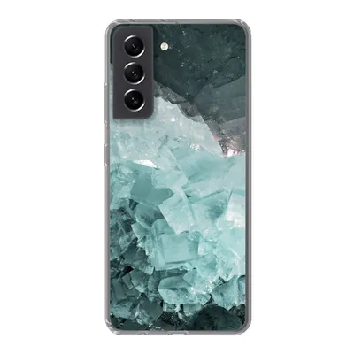 Produktbild von MuchoWow® Handyhülle Schutzhülle Hülle für Samsung Galaxy S21 FE Naturstein - Kristalle - Luxus Silikon Softcase Handy Hülle - Mobiltelefonhülle