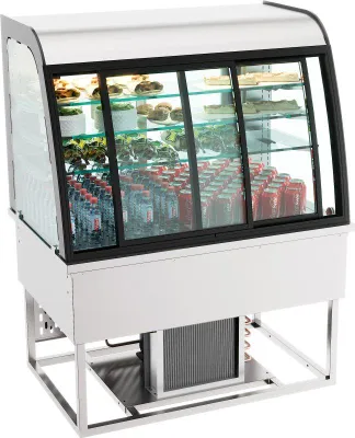 Produktbild von Combisteel Einbau-Kühlvitrine mit 4 Böden und 200 Liter