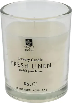 Image de Bougie parfumée AromaTube 8×10 cm - Lin frais, crème