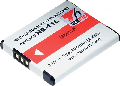 Obrázok produktu pre Batéria T6 Power pre Canon IXUS 140, Li-Ion, 3,7 V, 600 mAh (2,2 Wh), čierna