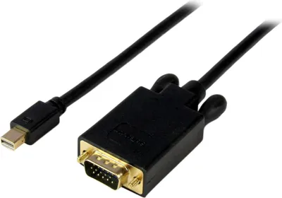 Produktbild von StarTech.com 1,8m Mini DisplayPort auf VGA Kabel - mDP auf VGA Adapter - St/St - Schwarz, 1,83 m, mini DisplayPort, VGA (D-Sub), Männlich, Männlich, Gerade
