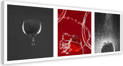 Produktbild von Leinwandbild tomatenwahn 90x30 cm Feeby rot wandbild bereit zum aufhängen